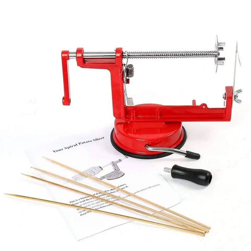Spiral Potato Cutter, Manually Rotating Potato Tower Machine, Portable Quick Spiral French Slicer Cutter Bar, Vegetable Spiral Cutter Machine, Twist Fries Machine, Metal Peeler Corer Slicer, Creative Hand-shake Fruit Potato Peeler, Home Kitchen Gadget Spiral Potato Cutter, Manually Rotating Potato Tower Machine, Portable Quick Spiral French Slicer Cutter Bar, Vegetable Spiral Cutter Machine, Twist Fries Machine, Metal Peeler Corer Slicer, Creative Hand-shake Fruit Potato Peeler, Home Kitchen Gadget